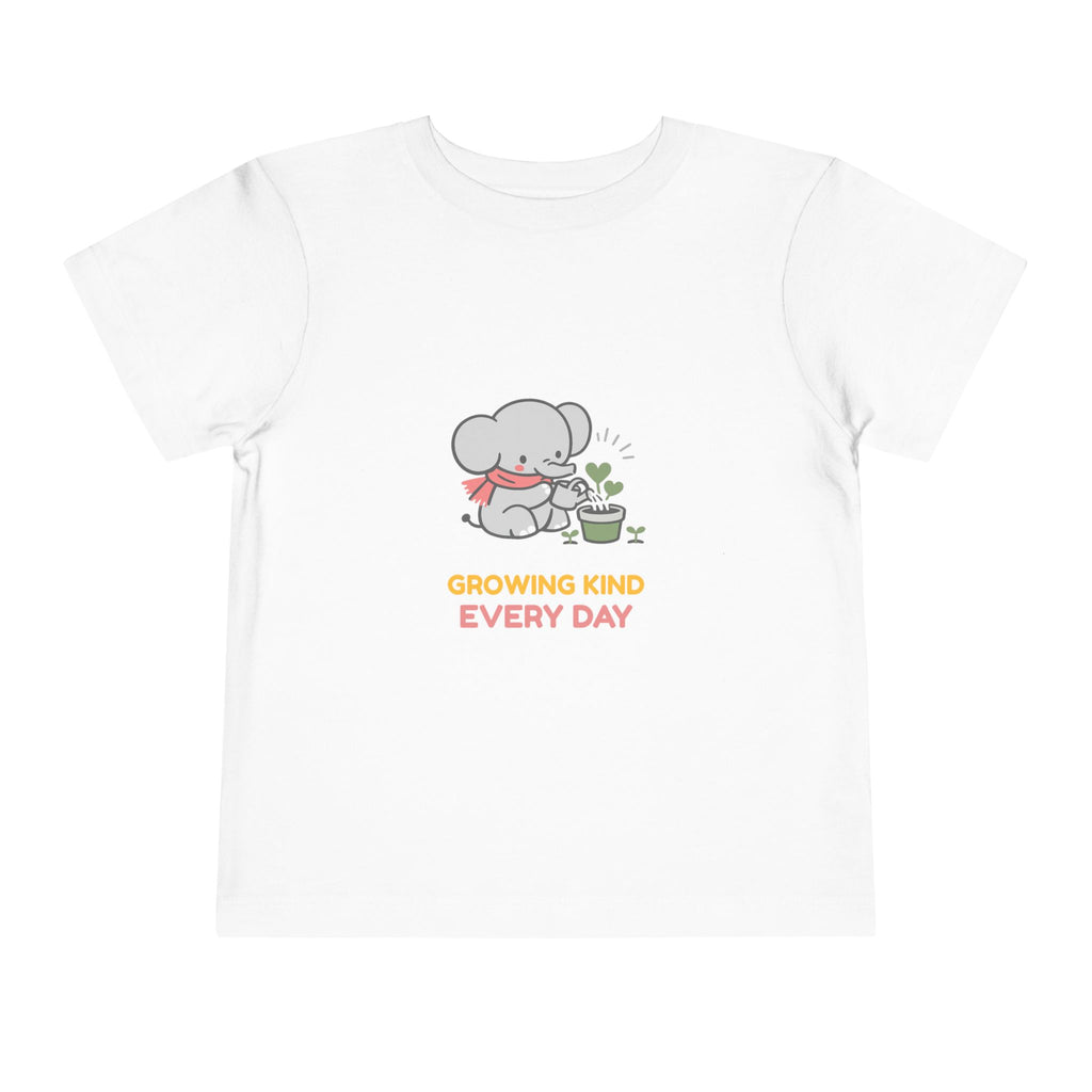 Toddler Tee — "Growing Kind Every Day" Elephant Planting Shirt