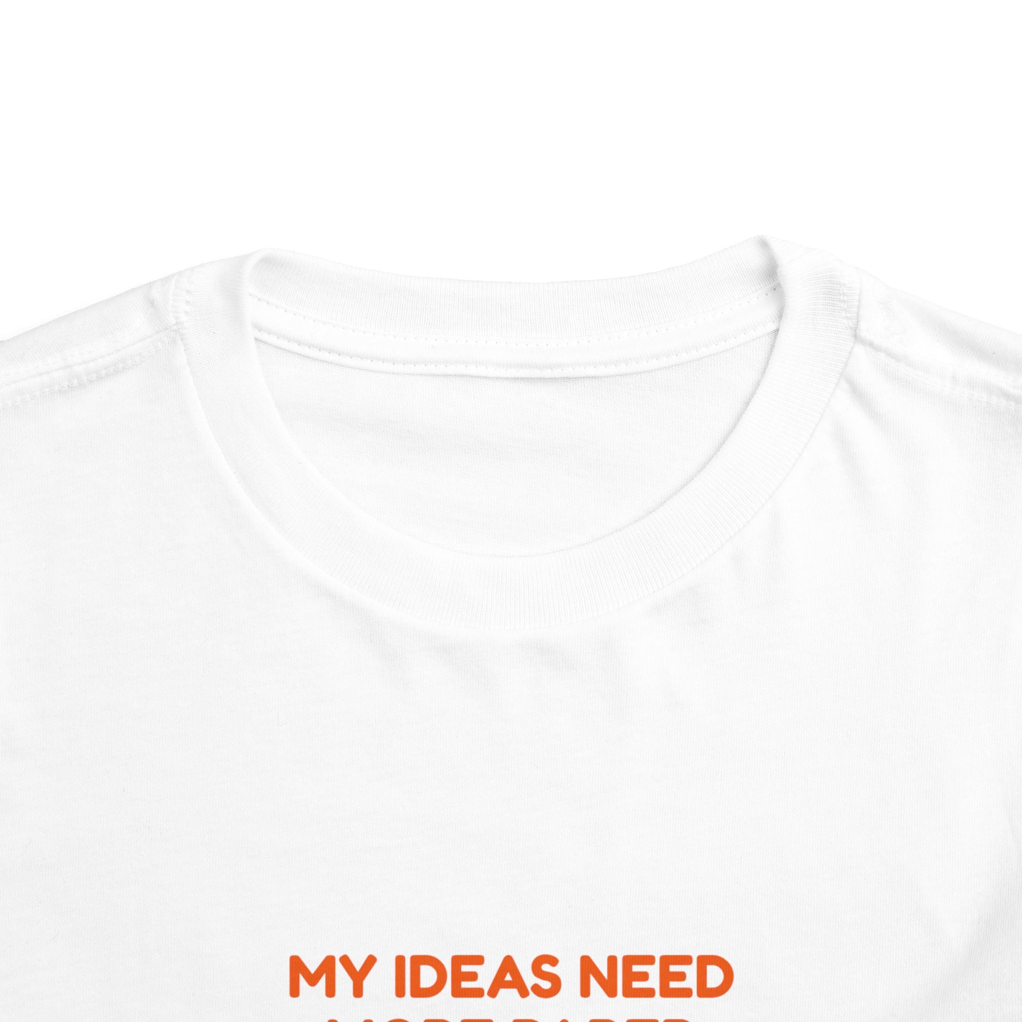 Toddler Tee — "My Ideas Need More Paper" Cute Bunny Reading Graphic