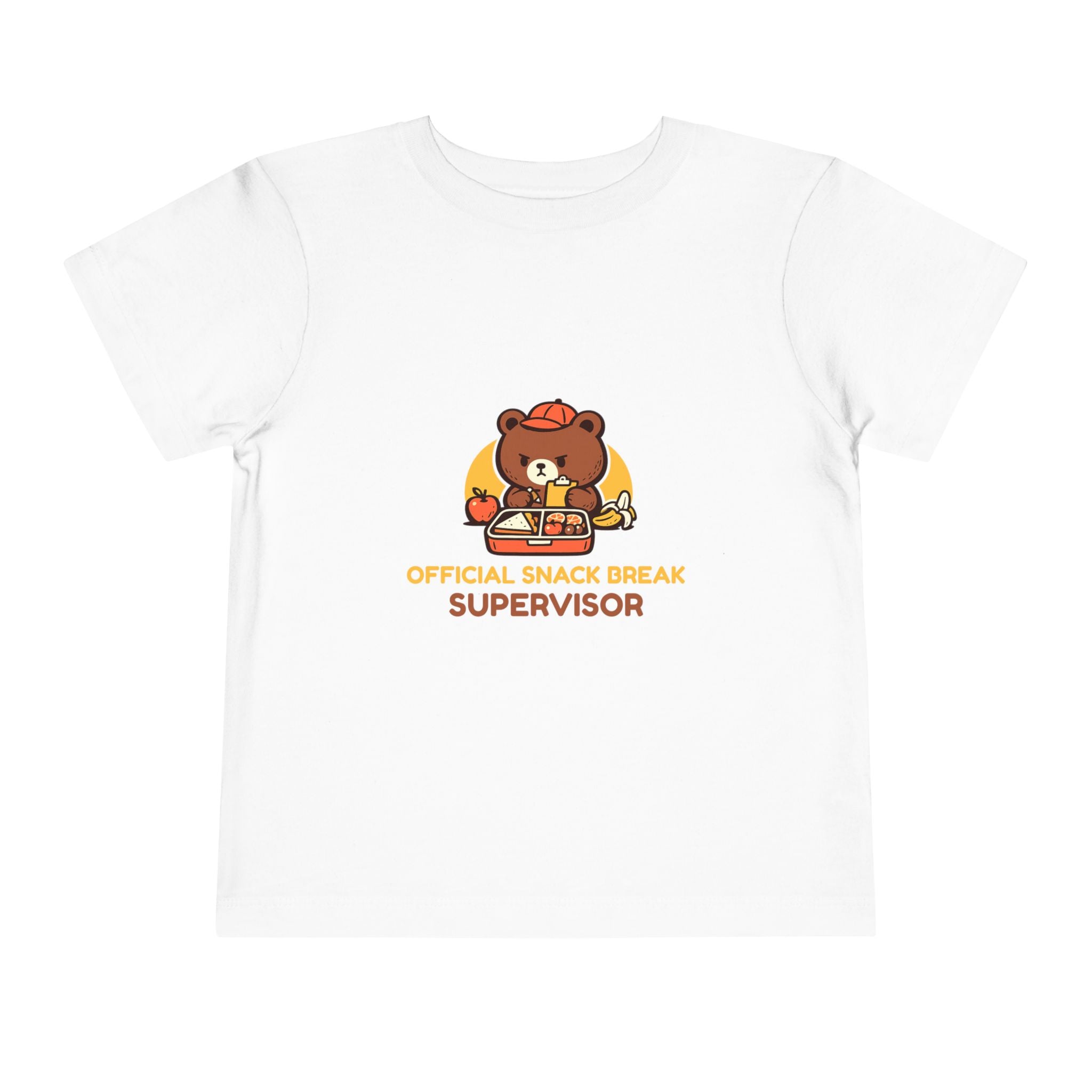 Toddler Tee — "Official Snack Break Supervisor" Cute Bear Kids Shirt