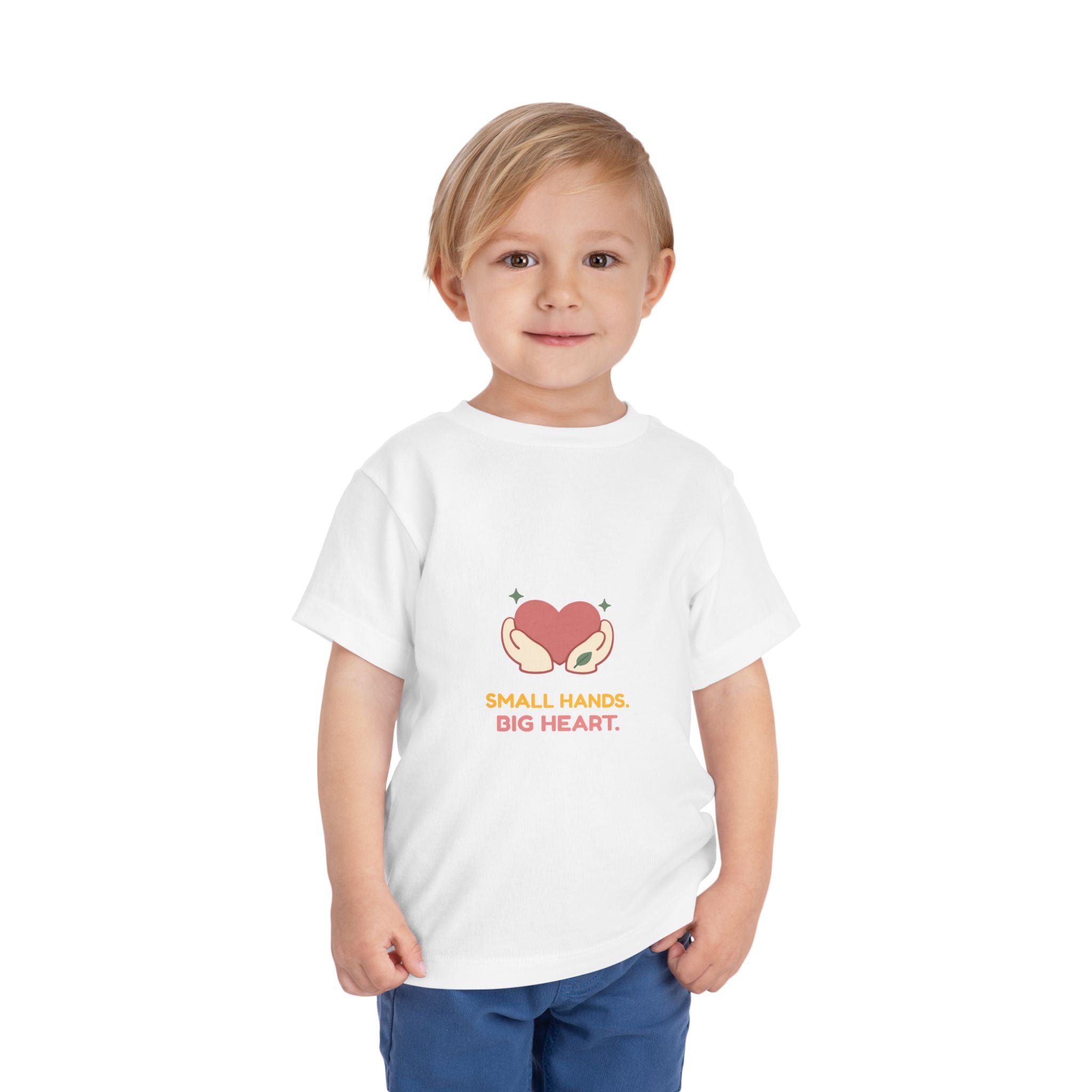 Toddler Tee - Small Hands, Big Heart Cute Heart Illustration