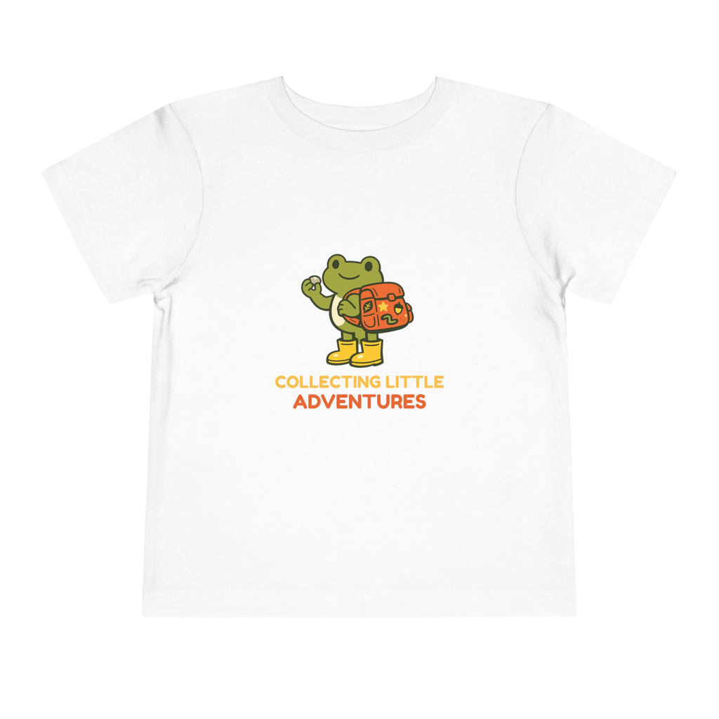Toddler Tee — 'Collecting Little Adventures' Frog Backpack Graphic